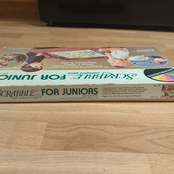 Scrabble for Juniors Crossword Board Game Selchow & Righter Edition 5 Vintage - Picture 5 of 10